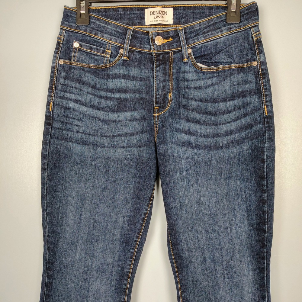 Denizen from Levis Womens Mid Rise Bootcut Jeans Dark Wash Blue W29 L30.5 - Picture 3 of 9
